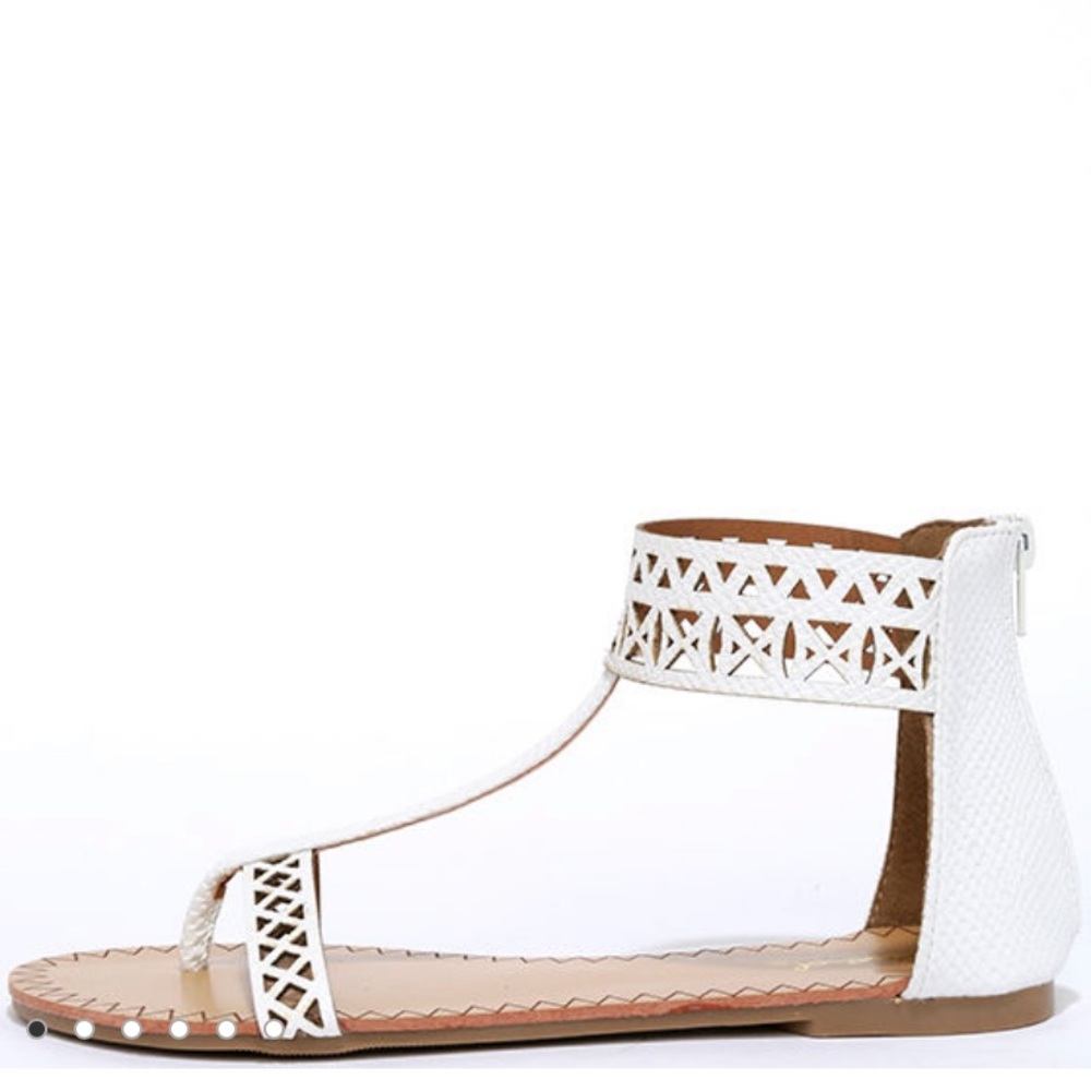Laser Cut Ankle Sandals